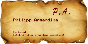 Philipp Armandina névjegykártya